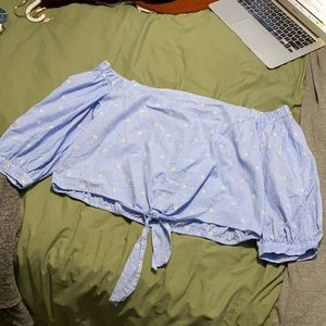 Plus size off the shoulder crop!